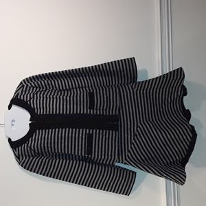 J crew blue stripe skirt suit 10 nwt